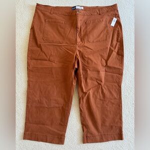 Women’s Old Navy High Rise Wide Leg Pants Orange/Rust Size 28